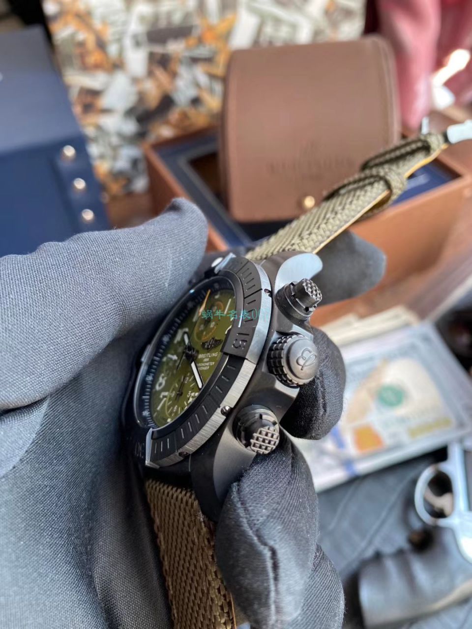 原单真瑞士ETA7750百年灵复仇者夜间任务计时腕表45系列V13317101L1X1腕表 