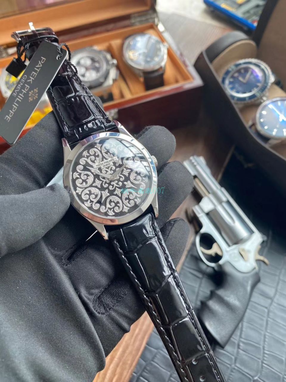 FL厂百达翡丽复刻高仿手表古典表系列5088/100P-001雕花腕表 / BD293