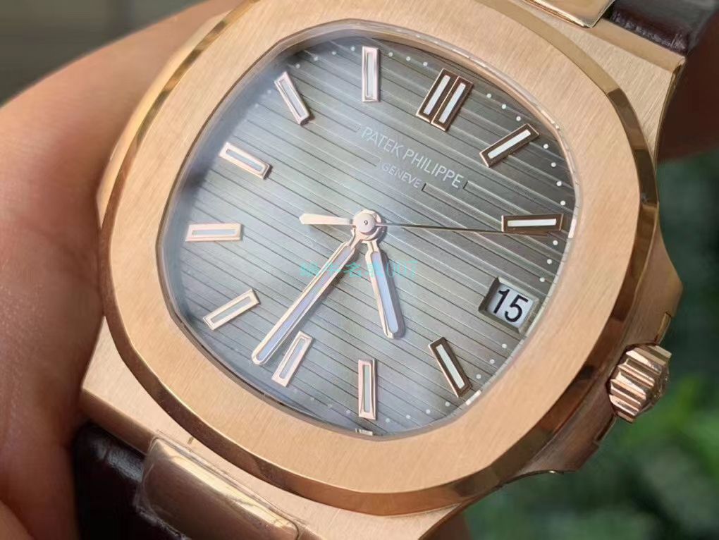 PPF厂V4鹦鹉螺顶级复刻高仿PP百达翡丽5711R 玫瑰金腕表 / BD300