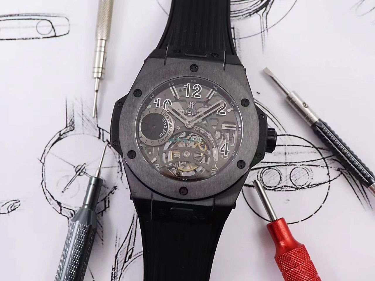 MJ厂高仿宇舶陀飞轮手表405.MX.0138.RX，405.OX.0138.LR，405.CI.0110.RX腕表 / YB097