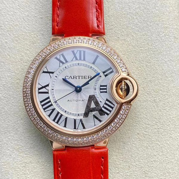 V6厂V7版本复刻高仿卡地亚蓝气球33MM女表WE902066腕表