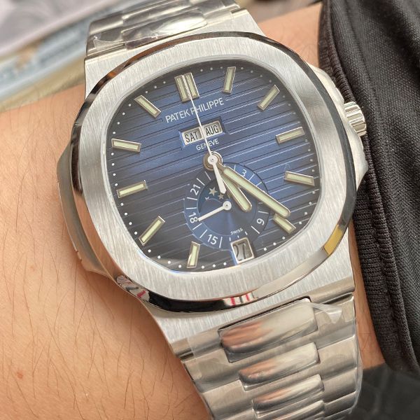 评测V9厂真月相百达翡丽鹦鹉螺高精仿手表5726/1A-014腕表