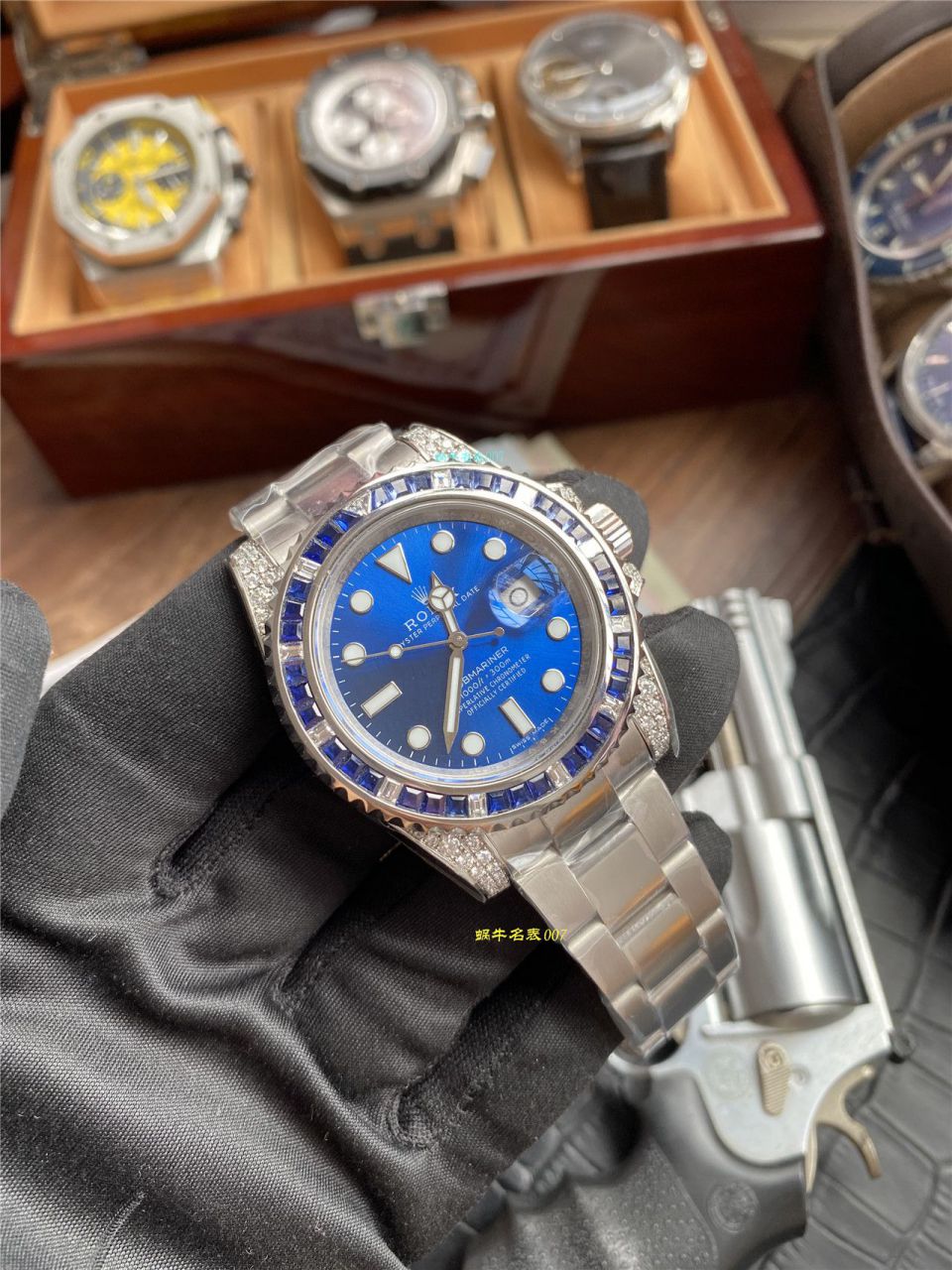 独家【定制真钻蓝水鬼罗志祥同款】劳力士顶级复刻高仿潜航者型116619LB-97209手表 / R620