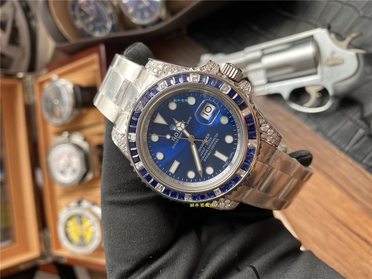 独家【定制真钻蓝水鬼罗志祥同款】劳力士顶级复刻高仿潜航者型116619LB-97209手表 / R620