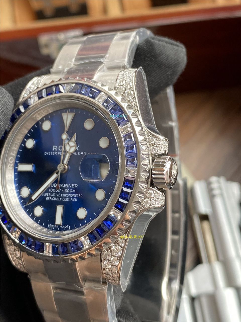 独家【定制真钻蓝水鬼罗志祥同款】劳力士顶级复刻高仿潜航者型116619LB-97209手表 / R620