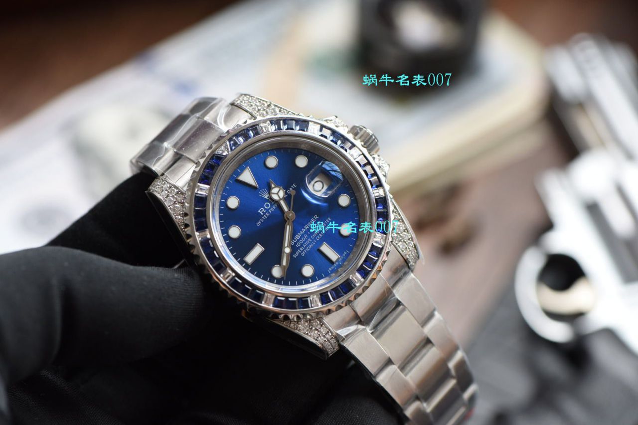 独家【定制真钻蓝水鬼罗志祥同款】劳力士顶级复刻高仿潜航者型116619LB-97209手表 / R620