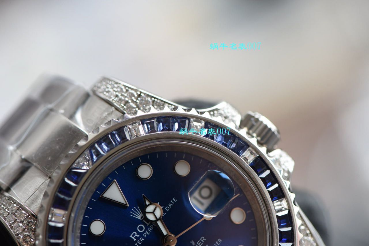 独家【定制真钻蓝水鬼罗志祥同款】劳力士顶级复刻高仿潜航者型116619LB-97209手表 / R620