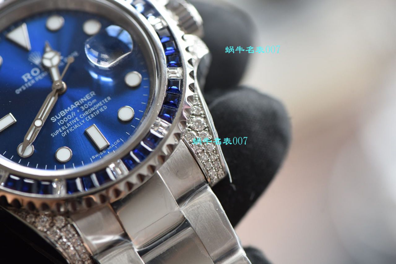 独家【定制真钻蓝水鬼罗志祥同款】劳力士顶级复刻高仿潜航者型116619LB-97209手表 / R620