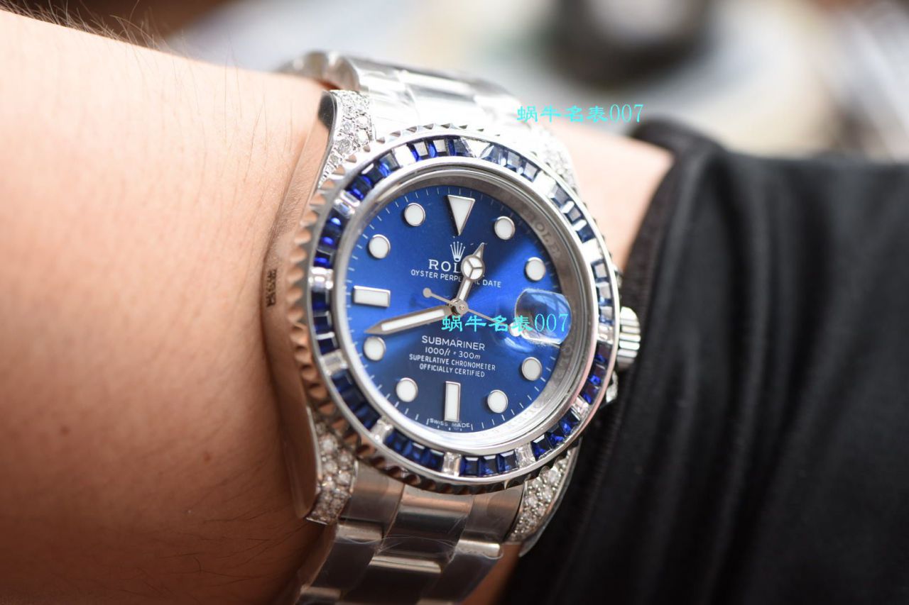 独家【定制真钻蓝水鬼罗志祥同款】劳力士顶级复刻高仿潜航者型116619LB-97209手表 / R620
