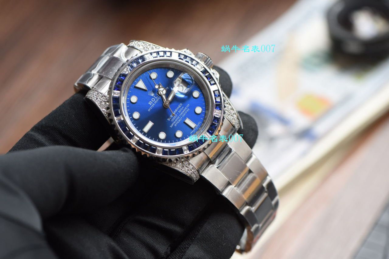 独家【定制真钻蓝水鬼罗志祥同款】劳力士顶级复刻高仿潜航者型116619LB-97209手表 / R620