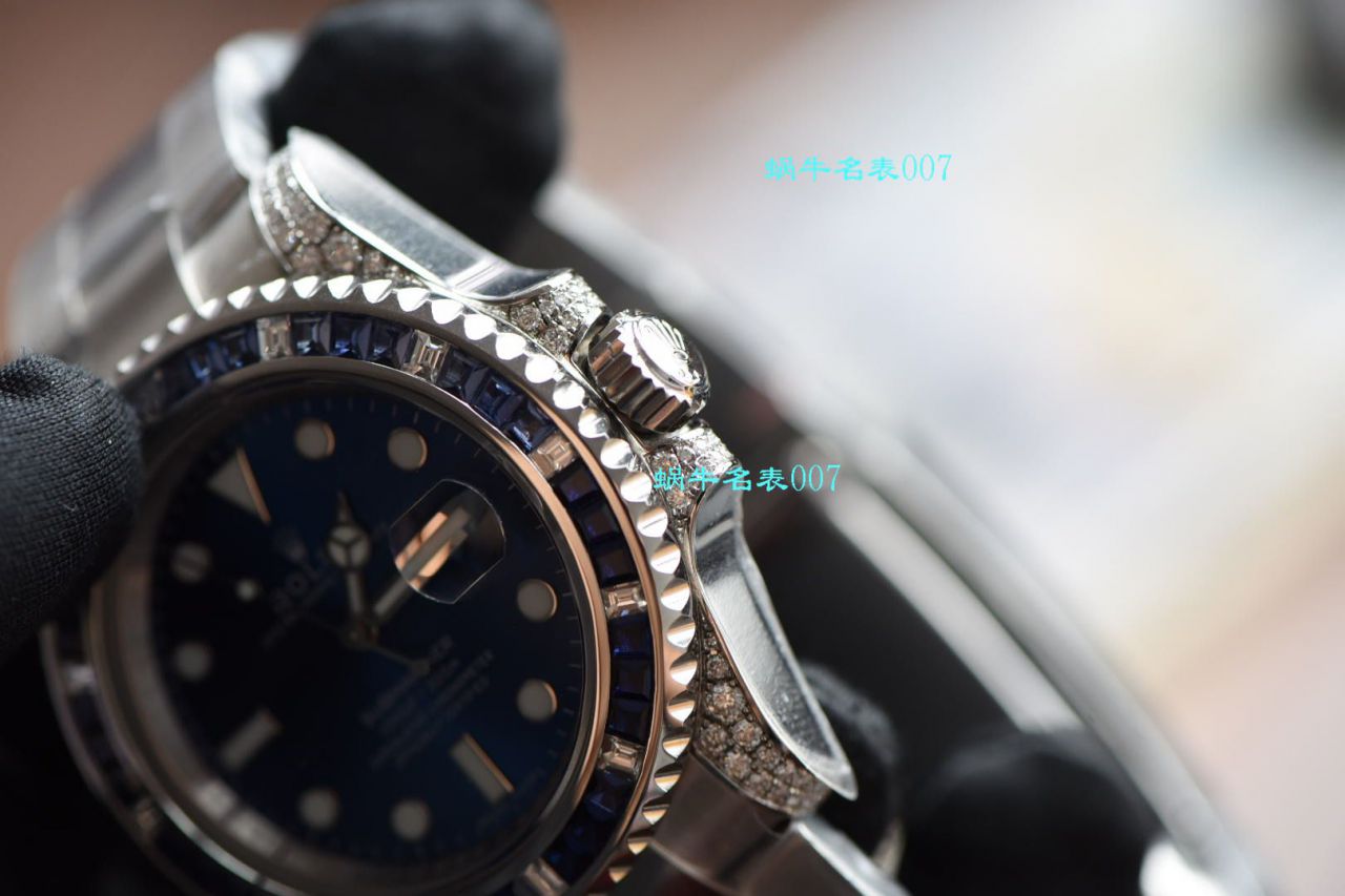 独家【定制真钻蓝水鬼罗志祥同款】劳力士顶级复刻高仿潜航者型116619LB-97209手表 / R620