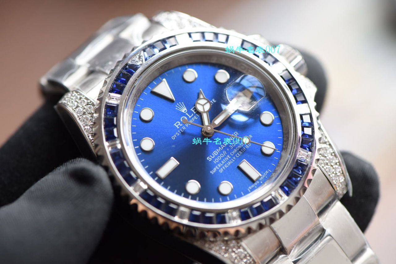 独家【定制真钻蓝水鬼罗志祥同款】劳力士顶级复刻高仿潜航者型116619LB-97209手表 / R620