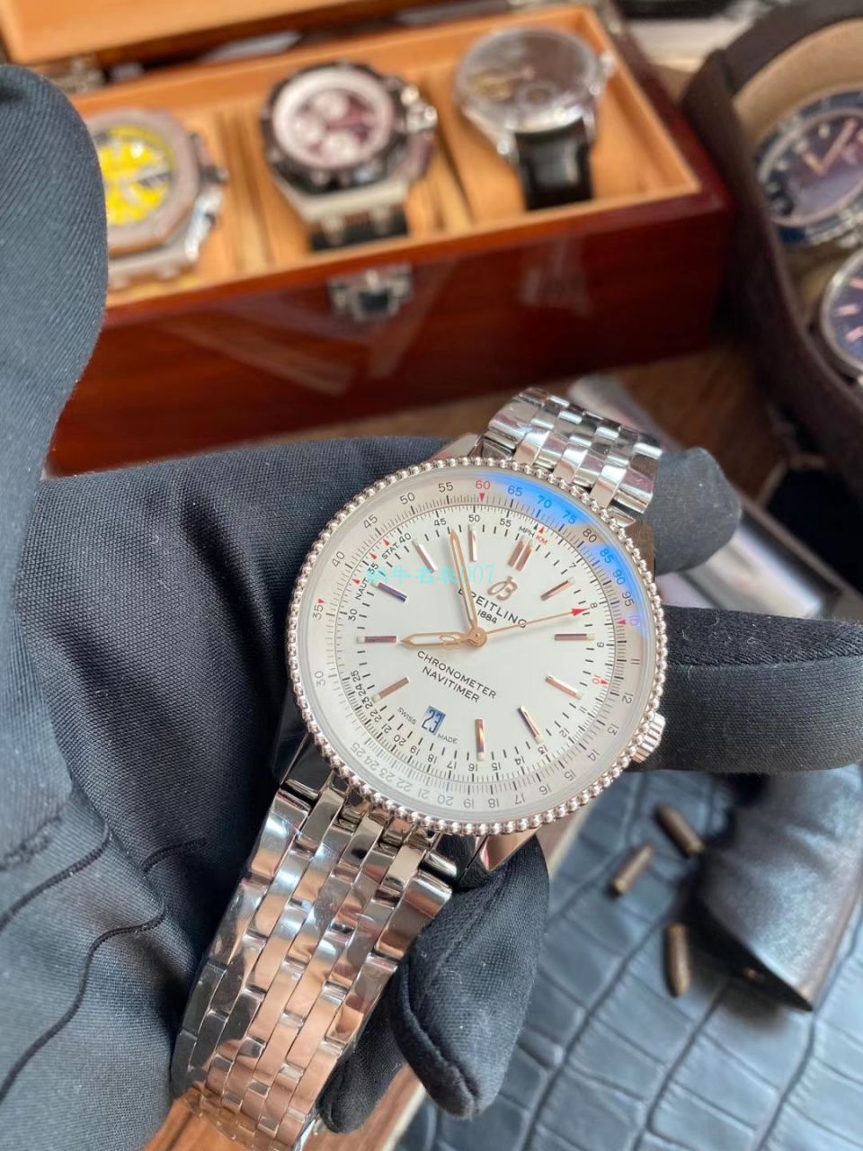 v7厂手表怎么样顶级复刻高仿百年灵航空计时1系列A17326211G1A1腕表 / BL187