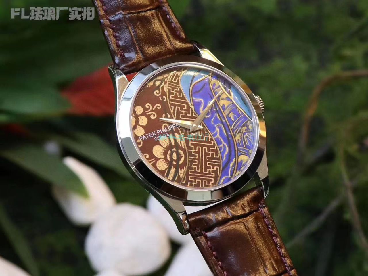 FL厂顶级复刻高仿手表百达翡丽珍稀工艺珐琅5077P-102《不丹六面织品》，5077P-103《不丹八面织品》腕表 / BD316
