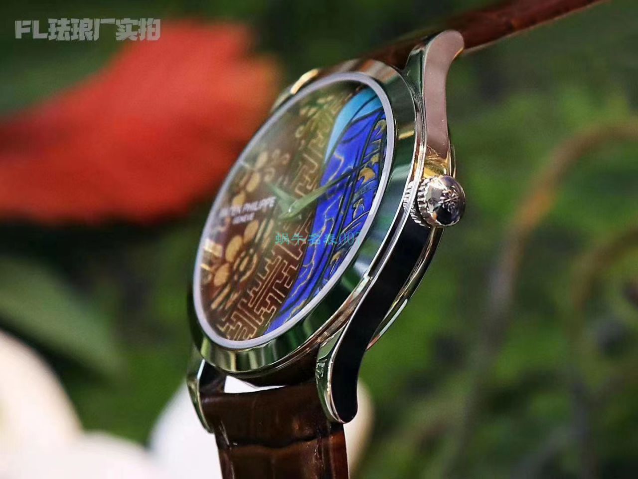 FL厂顶级复刻高仿手表百达翡丽珍稀工艺珐琅5077P-102《不丹六面织品》，5077P-103《不丹八面织品》腕表 / BD316