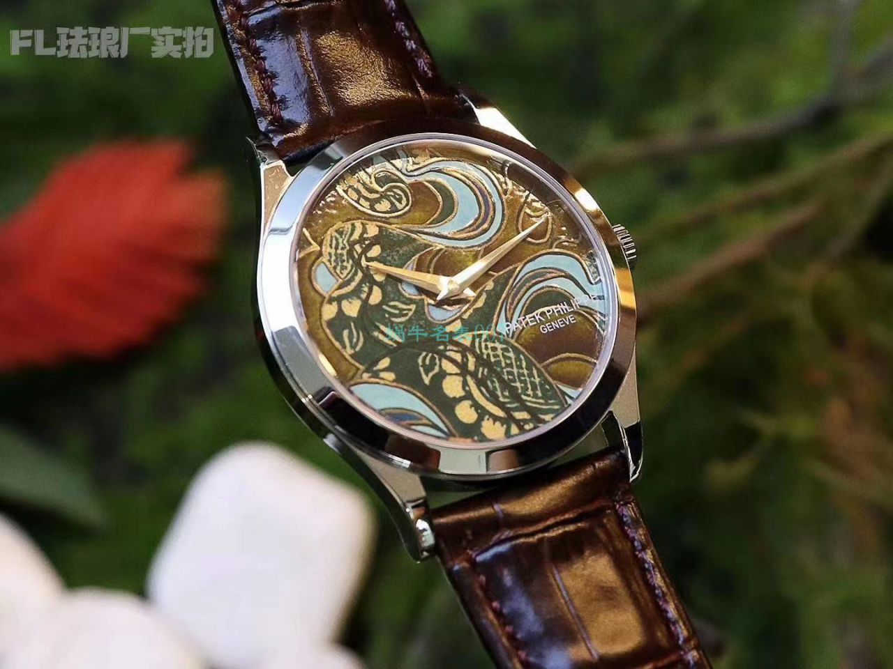 FL厂顶级复刻高仿手表百达翡丽珍稀工艺珐琅5077P-102《不丹六面织品》，5077P-103《不丹八面织品》腕表 / BD316