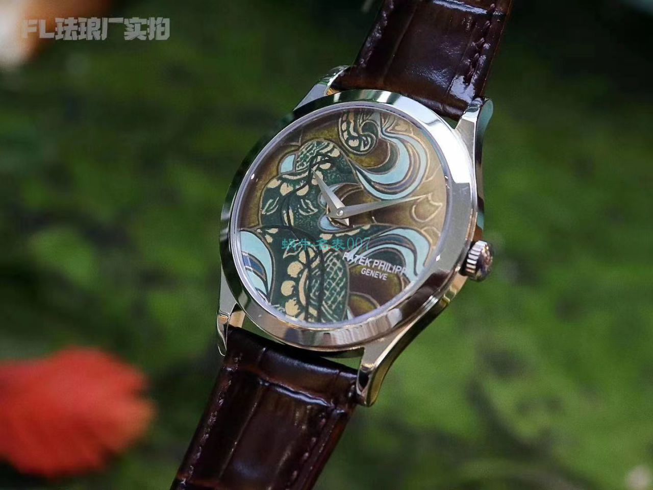 FL厂顶级复刻高仿手表百达翡丽珍稀工艺珐琅5077P-102《不丹六面织品》，5077P-103《不丹八面织品》腕表 / BD316