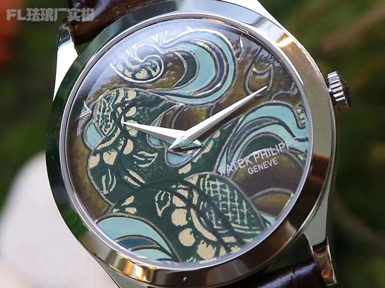 FL厂顶级复刻高仿手表百达翡丽珍稀工艺珐琅5077P-102《不丹六面织品》，5077P-103《不丹八面织品》腕表 / BD316