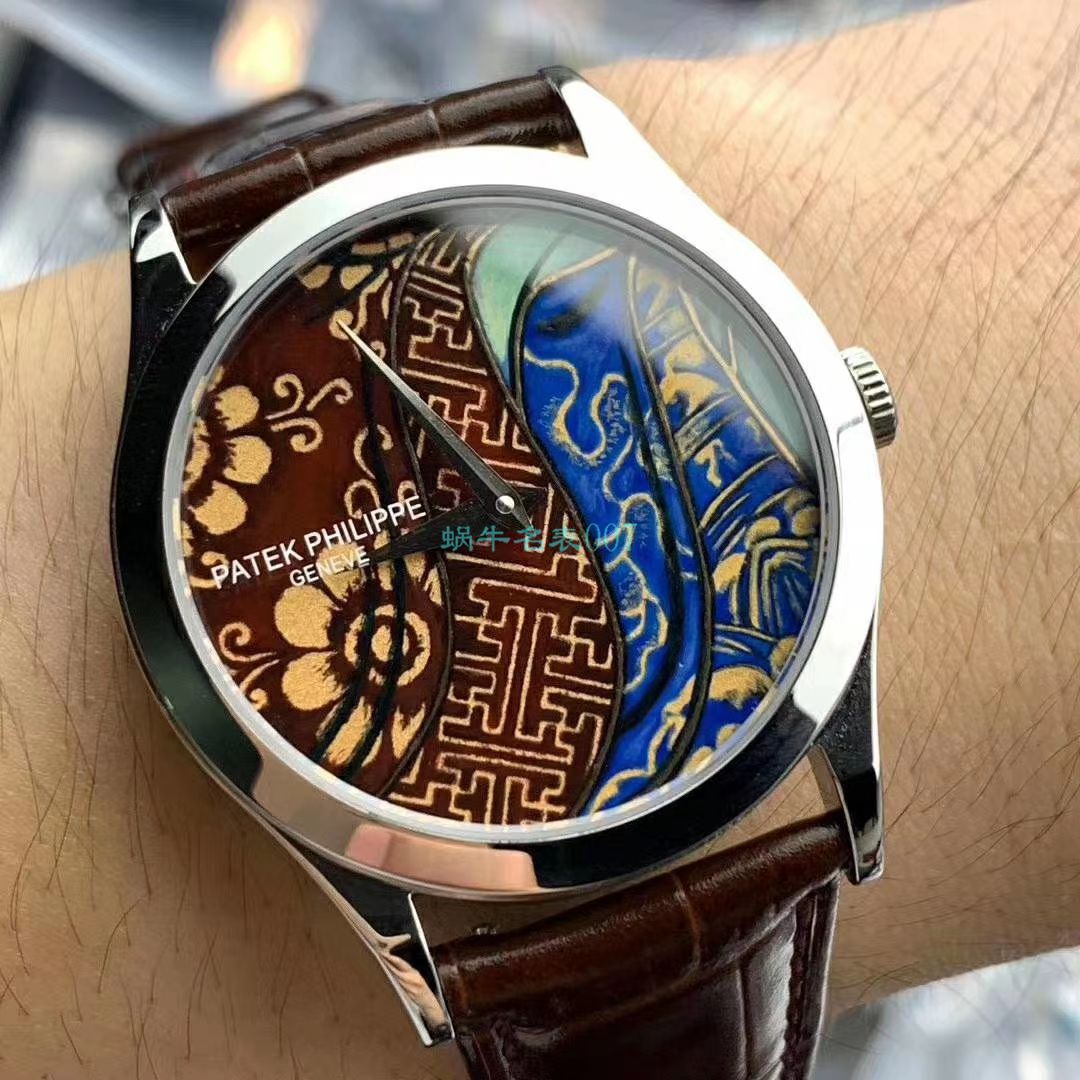 FL厂顶级复刻高仿手表百达翡丽珍稀工艺珐琅5077P-102《不丹六面织品》，5077P-103《不丹八面织品》腕表 / BD316