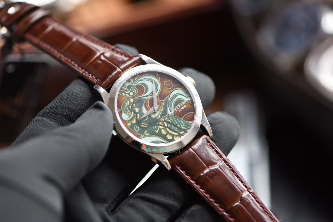 FL厂顶级复刻高仿手表百达翡丽珍稀工艺珐琅5077P-102《不丹六面织品》，5077P-103《不丹八面织品》腕表 / BD316