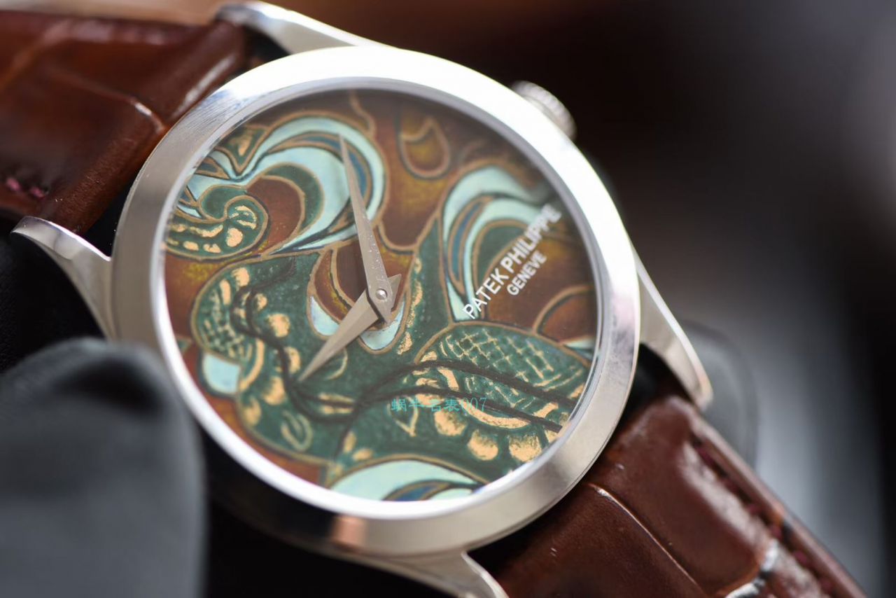 FL厂顶级复刻高仿手表百达翡丽珍稀工艺珐琅5077P-102《不丹六面织品》，5077P-103《不丹八面织品》腕表 / BD316