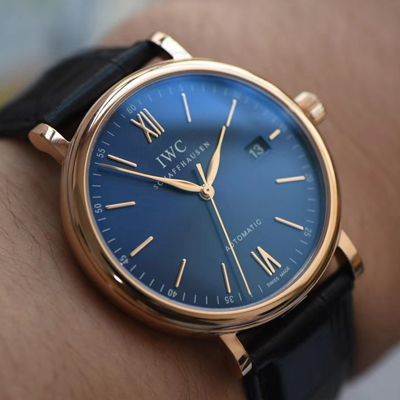 【视频评测】V7厂万国柏涛菲诺高仿手表IW356522金壳柏涛小镇图案