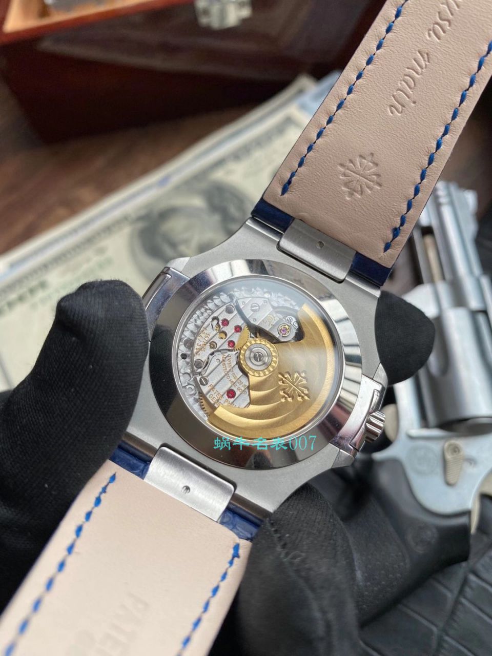 GR厂高仿百达翡丽PatekPhilippe手表多少钱鹦鹉螺V2真月相5726/1A-014皮带款 / BD326