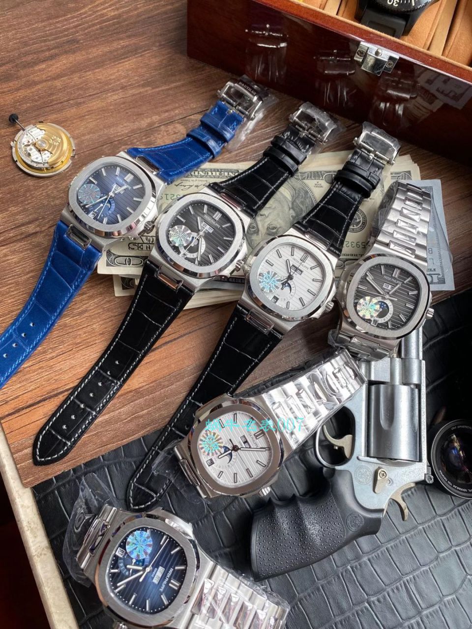 GR厂高仿百达翡丽PatekPhilippe手表多少钱鹦鹉螺V2真月相5726/1A-014皮带款 / BD326