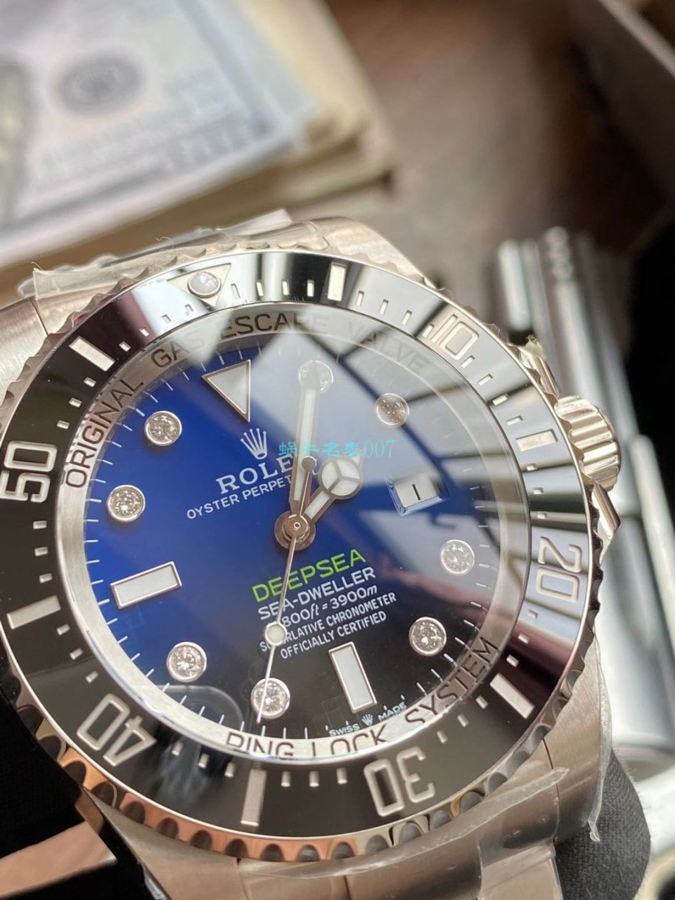 【真钻定制】劳力士渐变蓝鬼王手表m126660-0002订制8颗VS八心八箭真钻刻度顶级复刻高仿 / R658