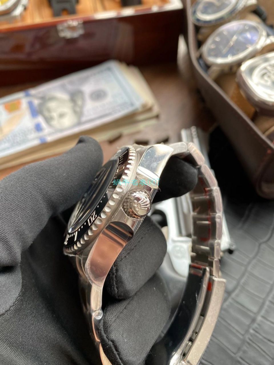 【真钻定制】劳力士渐变蓝鬼王手表m126660-0002订制8颗VS八心八箭真钻刻度顶级复刻高仿 / R658