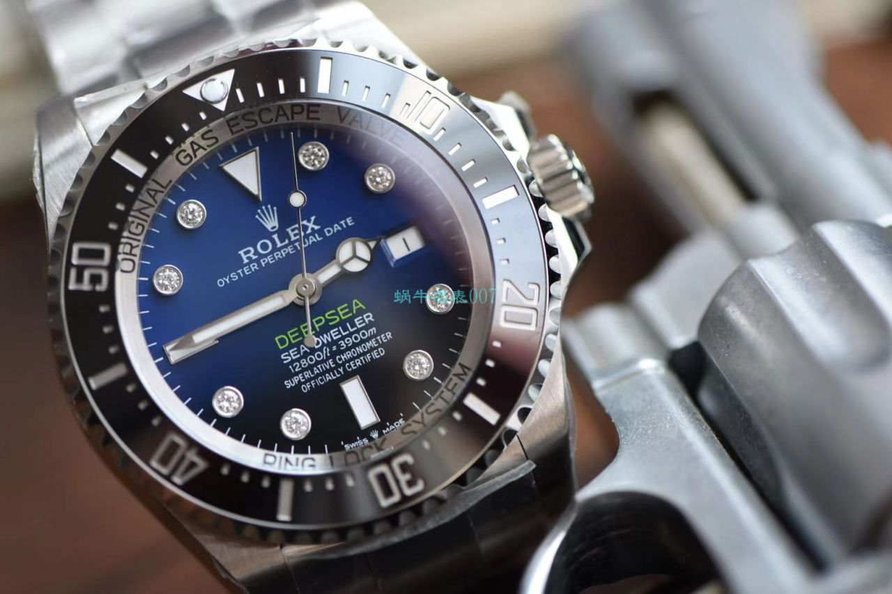 【真钻定制】劳力士渐变蓝鬼王手表m126660-0002订制8颗VS八心八箭真钻刻度顶级复刻高仿 / R658