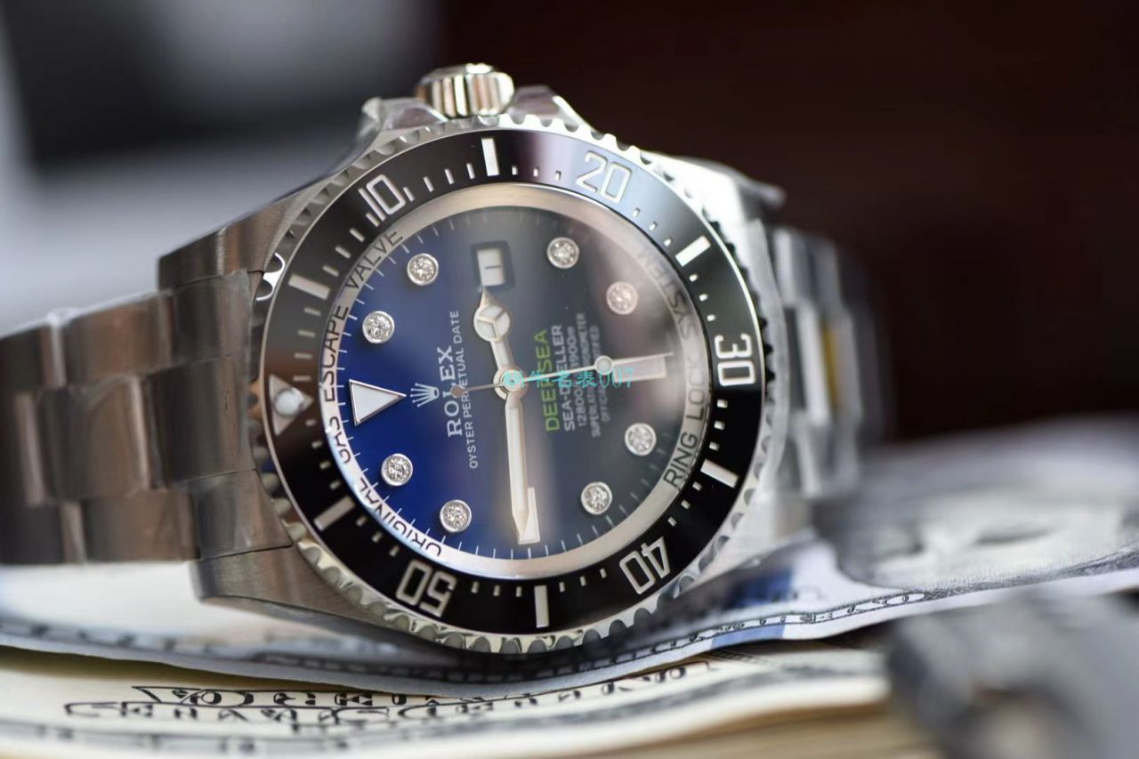 【真钻定制】劳力士渐变蓝鬼王手表m126660-0002订制8颗VS八心八箭真钻刻度顶级复刻高仿 / R658
