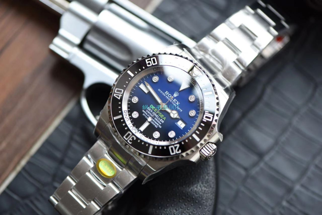 【真钻定制】劳力士渐变蓝鬼王手表m126660-0002订制8颗VS八心八箭真钻刻度顶级复刻高仿 / R658