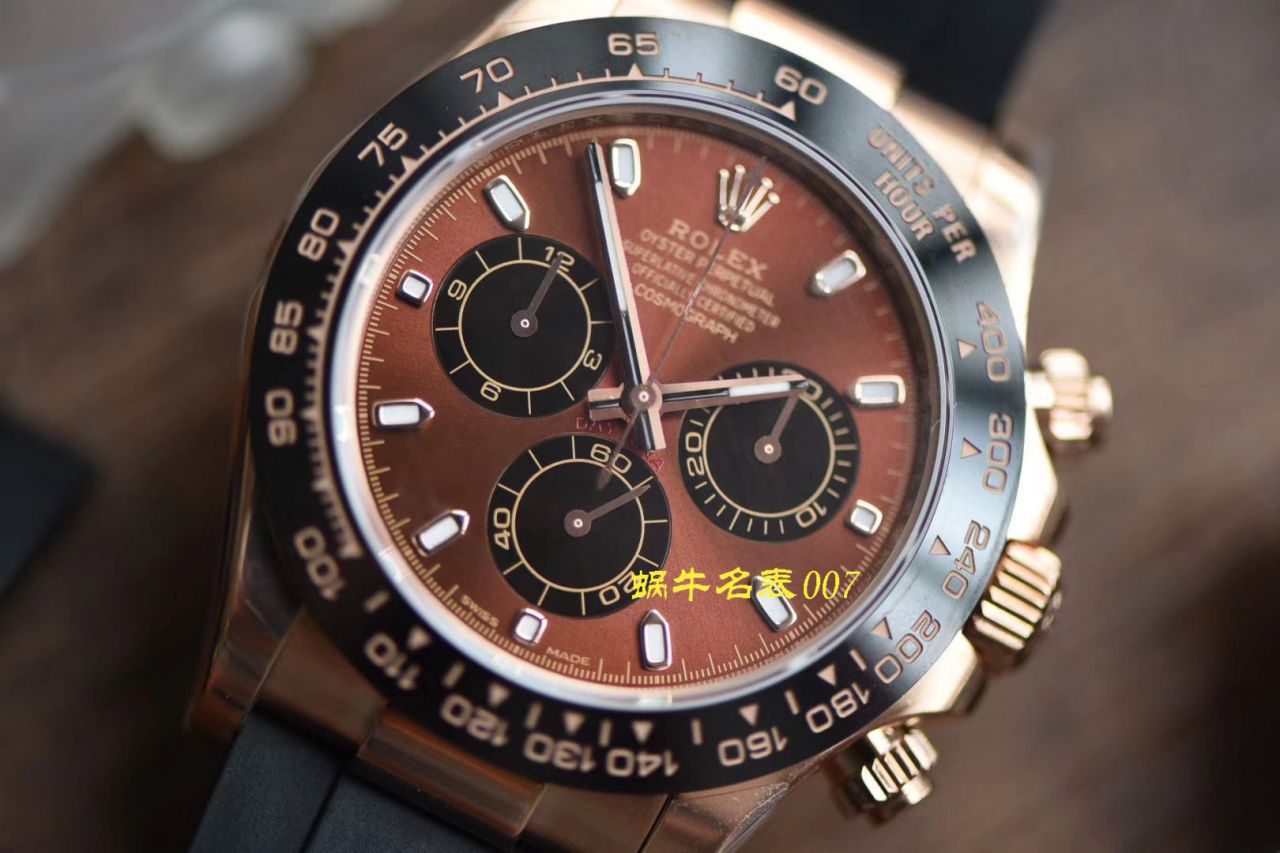 【视频评测】N厂劳力士4130迪通拿顶级复刻高仿手表咖啡猫m116515ln-0041腕表 / R663