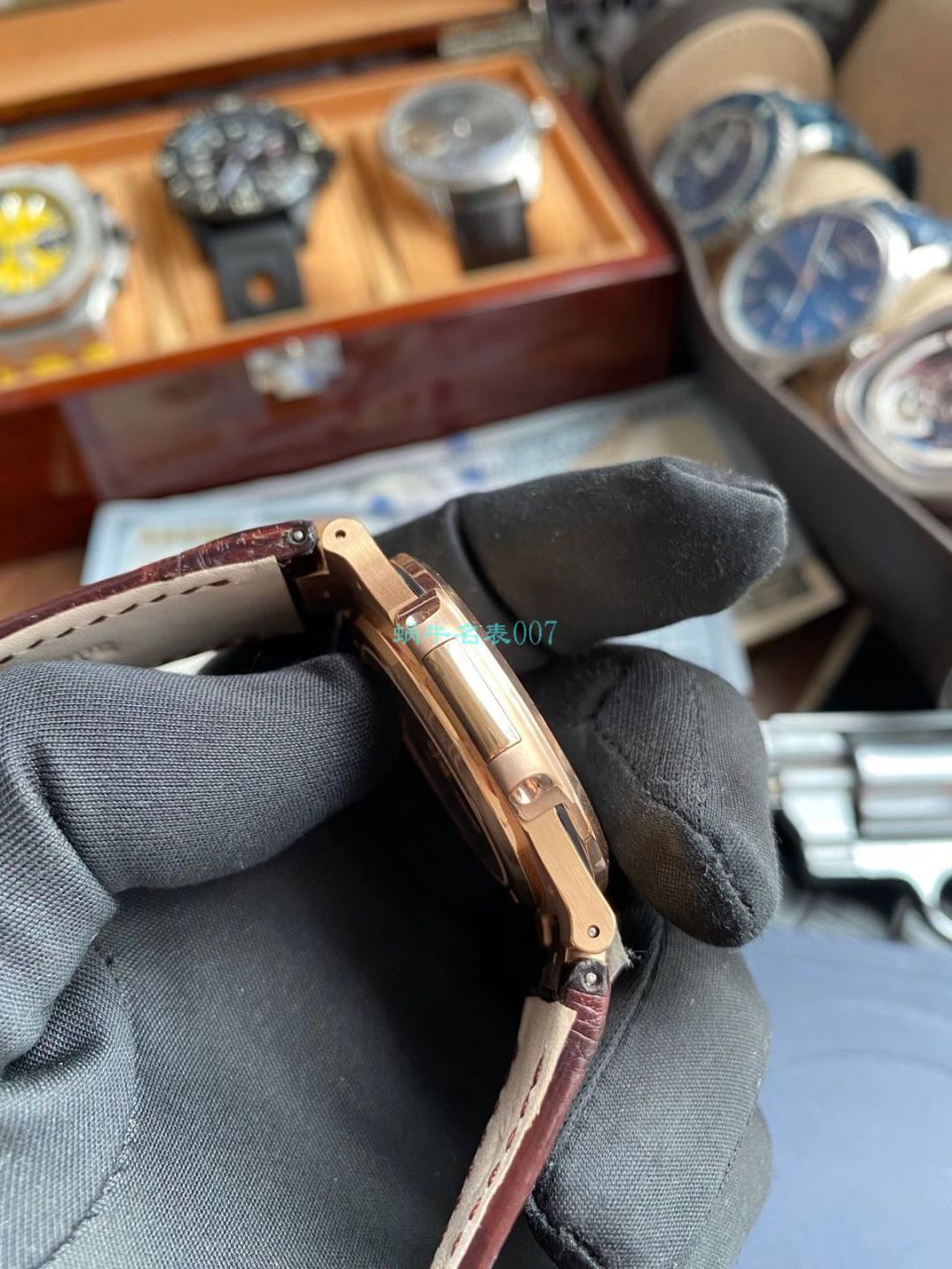 PPF厂V4鹦鹉螺顶级复刻高仿PP百达翡丽5711R 玫瑰金腕表 / BD300