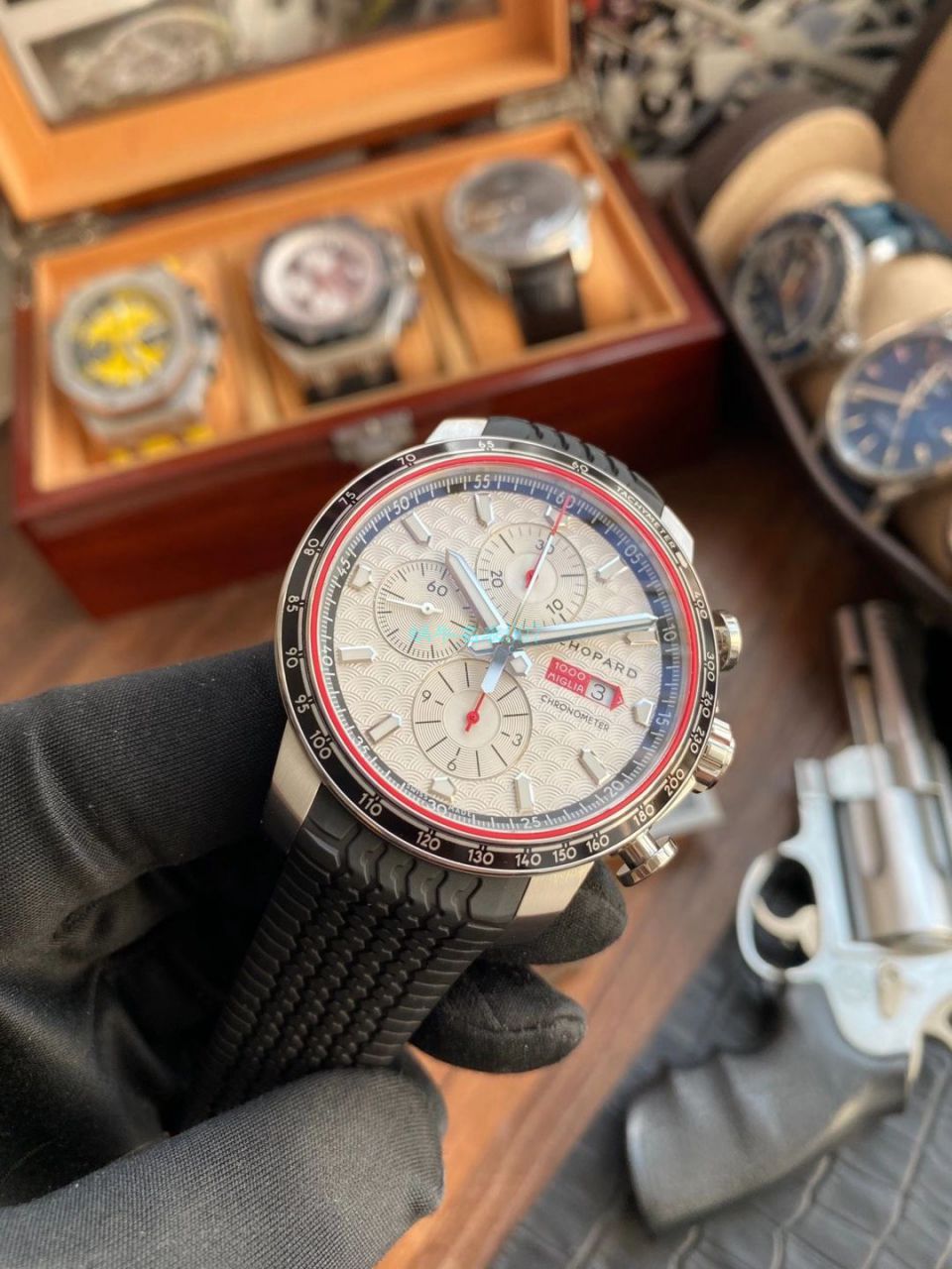 V7厂萧邦经典赛车 MILLE MIGLIA 2017 RACE EDITION 复刻高仿168571-3002腕表 