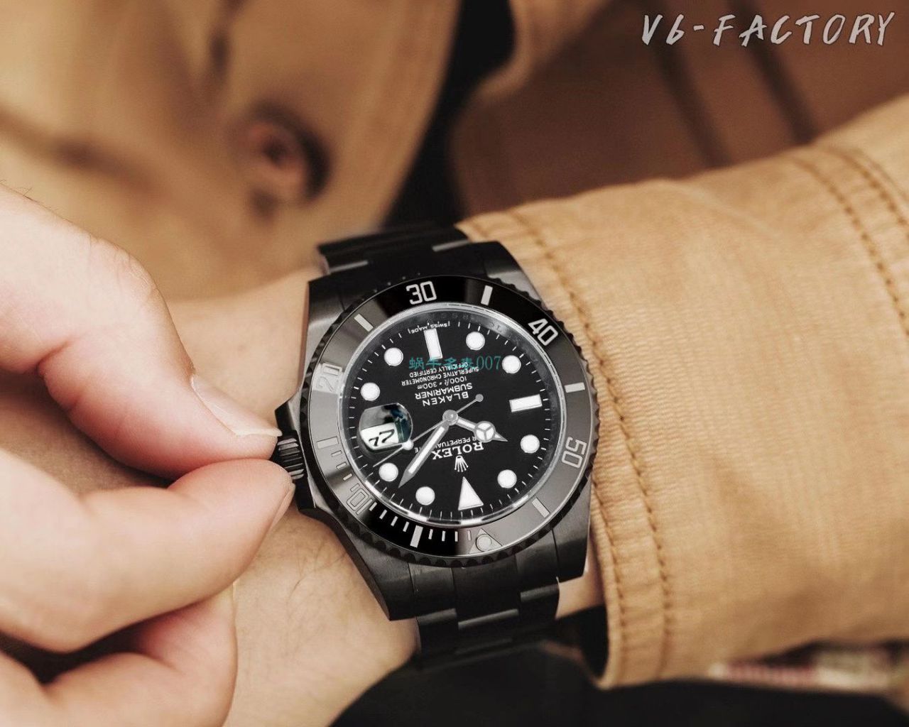 V6厂魔改装劳力士黑水鬼暗夜黑特别版复刻高仿BLAKEN 116610LN SUBMARINER DATE手表 / R672