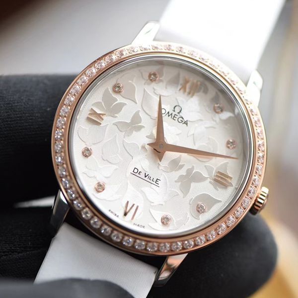 【评测视频】SSS厂欧米茄碟飞系列蝶舞1比1高仿女士手表424.27.33.60.52.001腕表