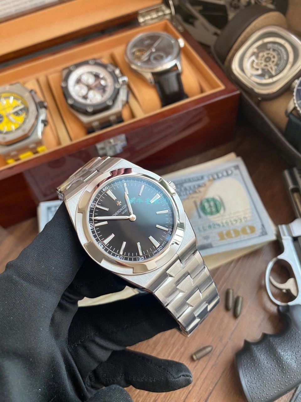 XF厂江诗丹顿纵横四海1比1复刻高仿手表海外超薄2000v黑面 / JS233