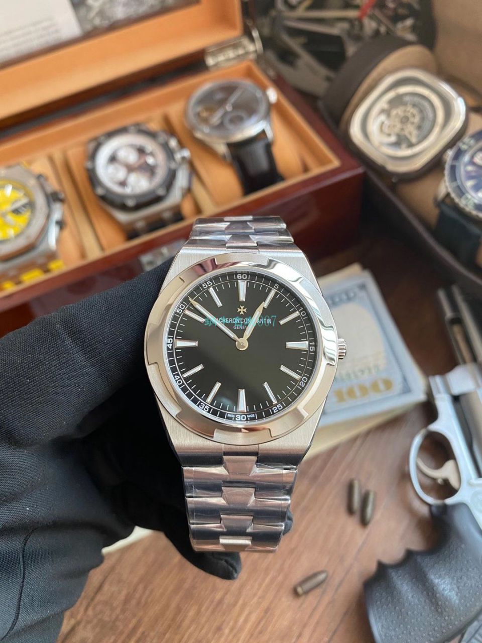 XF厂江诗丹顿纵横四海1比1复刻高仿手表海外超薄2000v黑面 / JS233