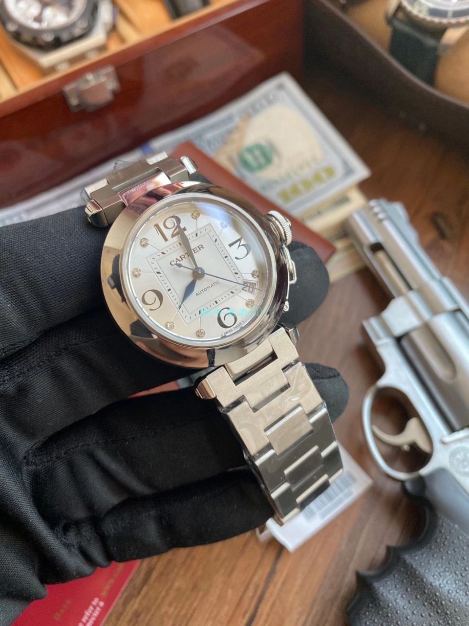 【高品质的复刻高仿手表】V9厂卡地亚帕莎女表W31074M7，W31075M7，WSPA0013腕表 / K319