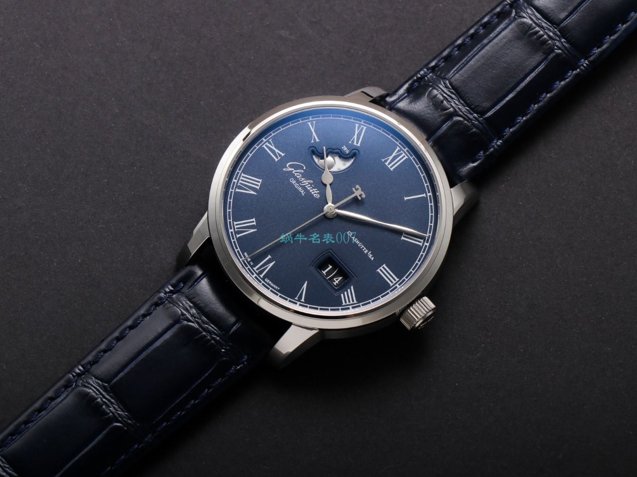 【视频最大的高仿手表网站】V9厂格拉苏蒂原创议员月相100-04-05-12-30腕表 / GLA069