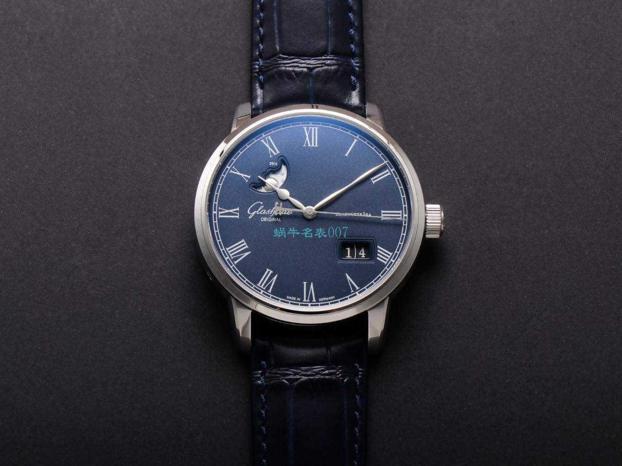 【视频最大的高仿手表网站】V9厂格拉苏蒂原创议员月相100-04-05-12-30腕表 / GLA069