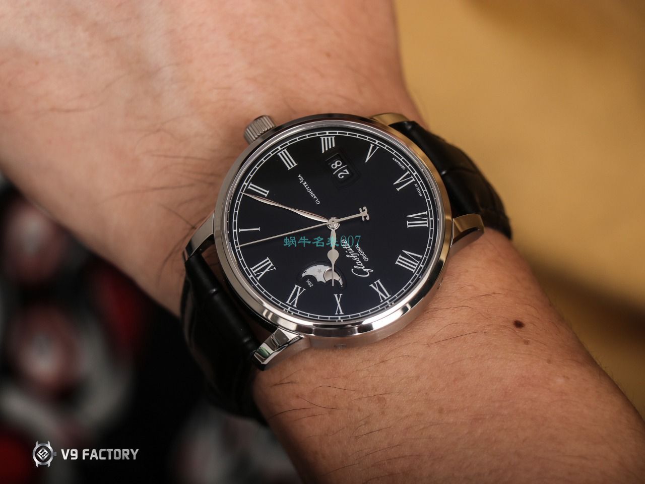 【视频最大的高仿手表网站】V9厂格拉苏蒂原创议员月相100-04-05-12-30腕表 / GLA069