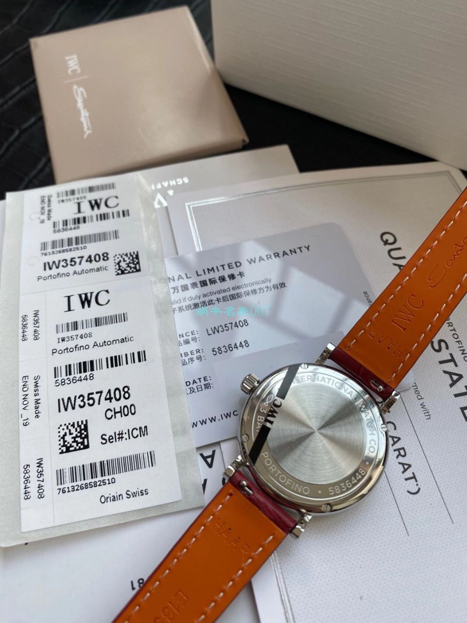 渠道原单IWC万国柏涛菲诺系列女装IW357408腕表 / WG597