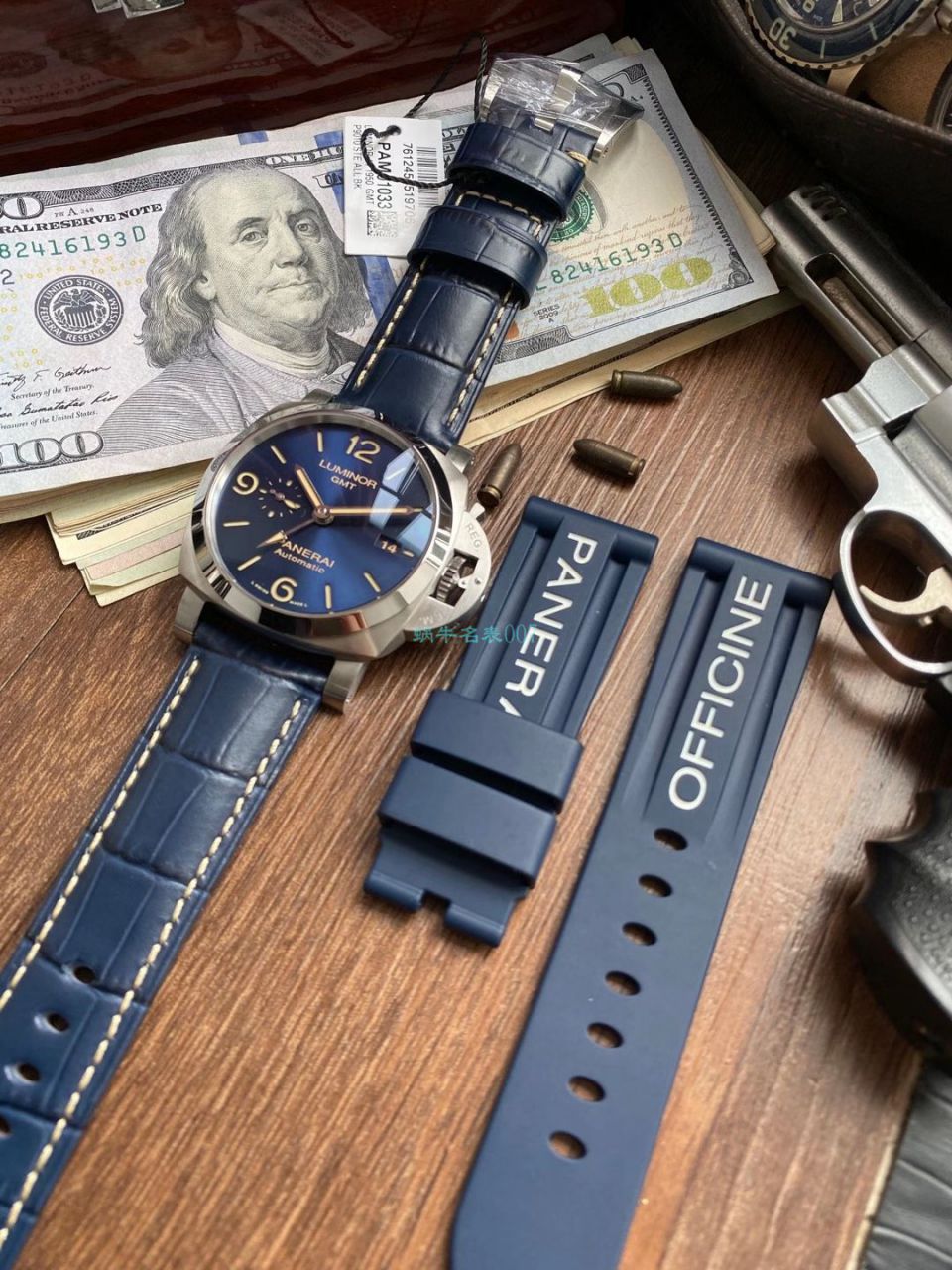 VS厂沛纳海1比1顶级复刻高仿手表GMT两地时PAM01033腕表 / VSPAM01033