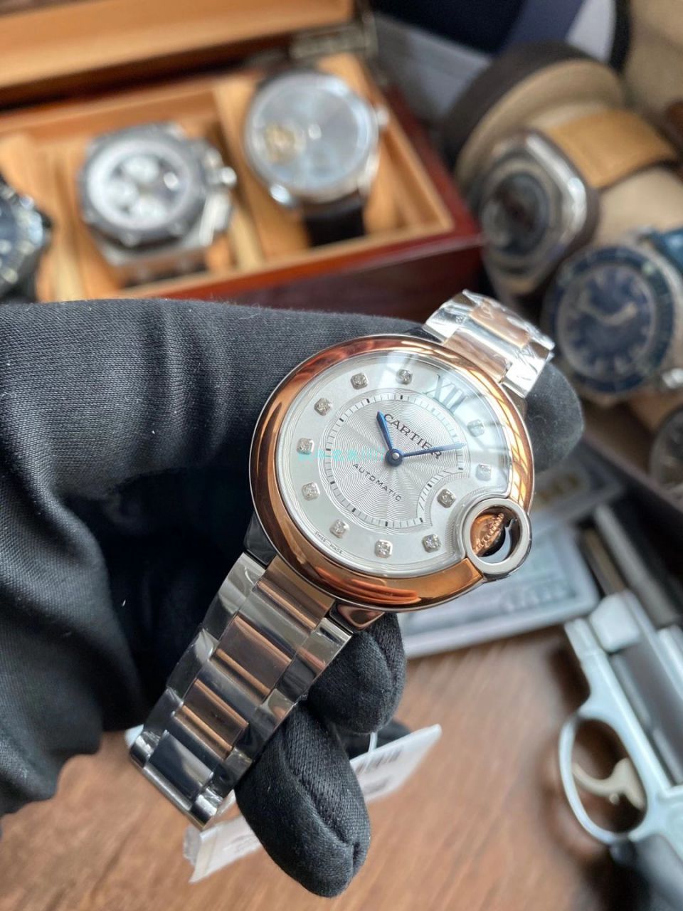 【视频评测】V6厂卡地亚蓝气球女装33毫米复刻高仿W3BB0006腕表 / K322