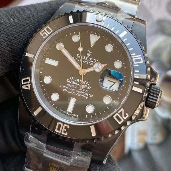 V6F厂劳力士BLAKEN-暗夜黑特别版116610LN改装表
