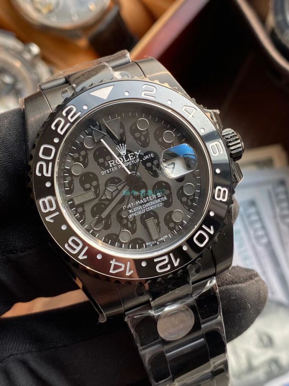 LF劳力士TBLACK官方定制版REVENGE（米尔高斯复仇系列）格林尼治蓝黑圈骷髅面黑化版本 / R717