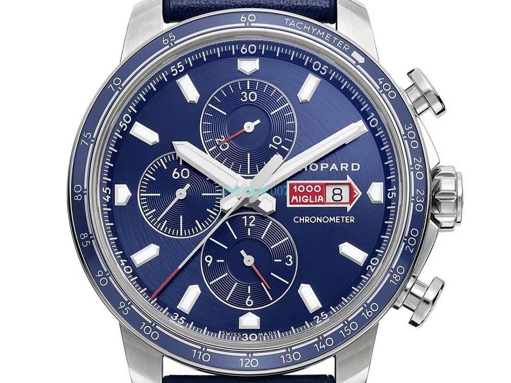 V7厂萧邦MILLE MIGLIA GTS AZZURRO 顶级复刻高仿168571-3007蓝面古董赛车主题腕表 